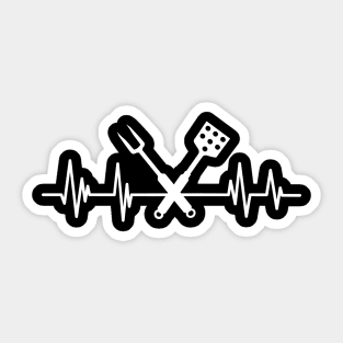 heartbeat grilling Birthday grilling lover grill Sticker